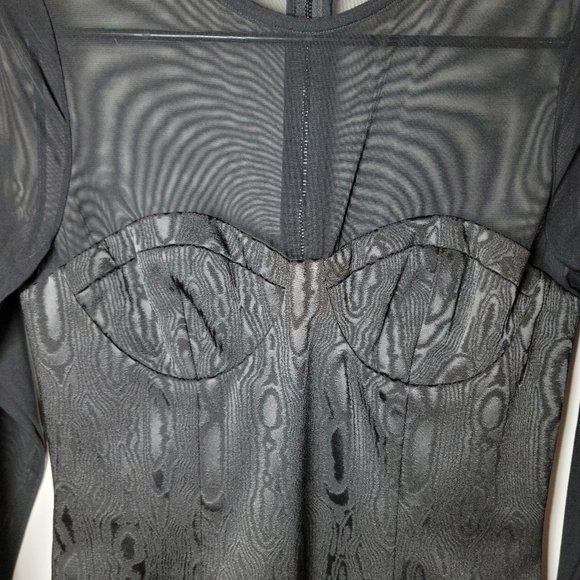 Alice + Olivia Takako Mesh Mini Black Dress | Alice + Olivia Dress | Size 6 - Picture 5 of 11